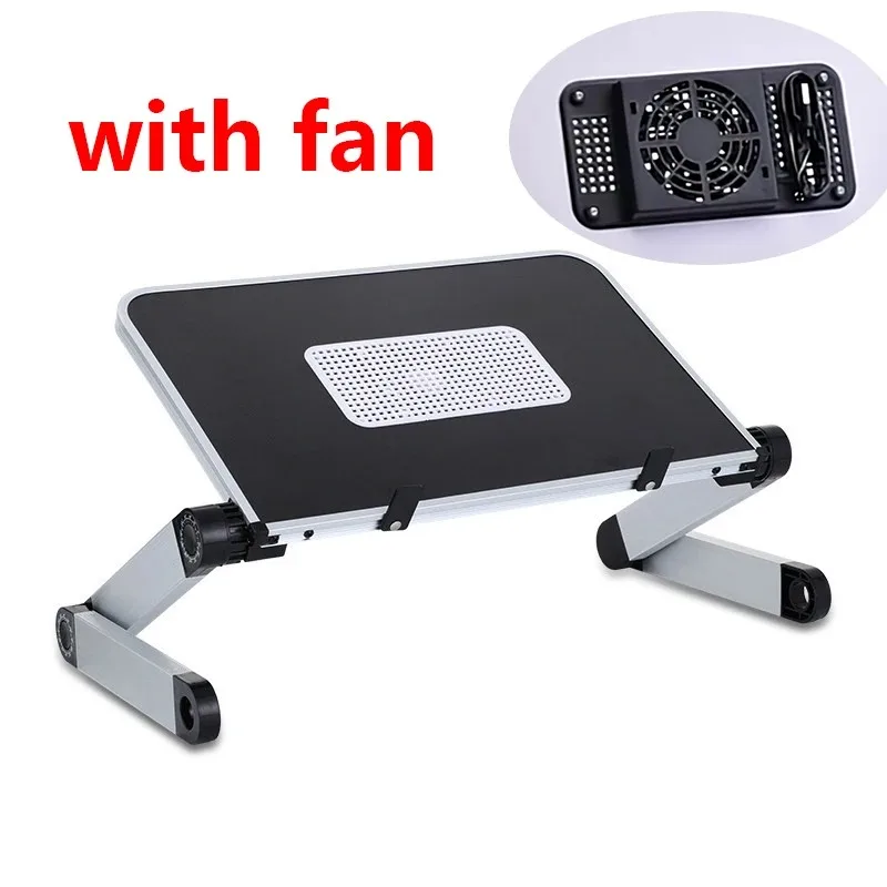 Desk Setup Notebook - Verstellbarer Laptop-Ständer mit Kühlventilator, Höhen- und
