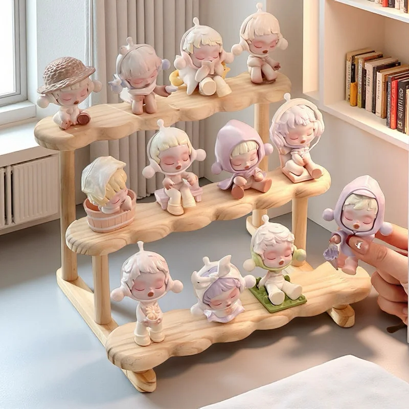 Desk Setup Wood - 3-stufiges Display aus reinem Massivholz, Figuren-Display-Rack,