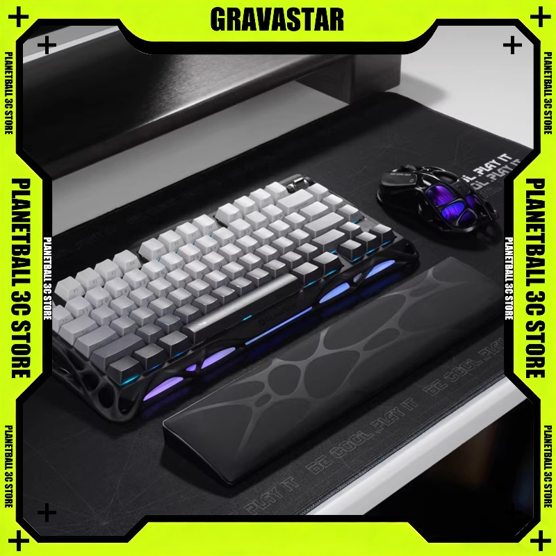 Ergonomic Desk Setup Keyboard - GravaStar Sci-Fi Ergonomische Tastatur-Handballenauflage Weiche Memory-Schaum-Unterstützung