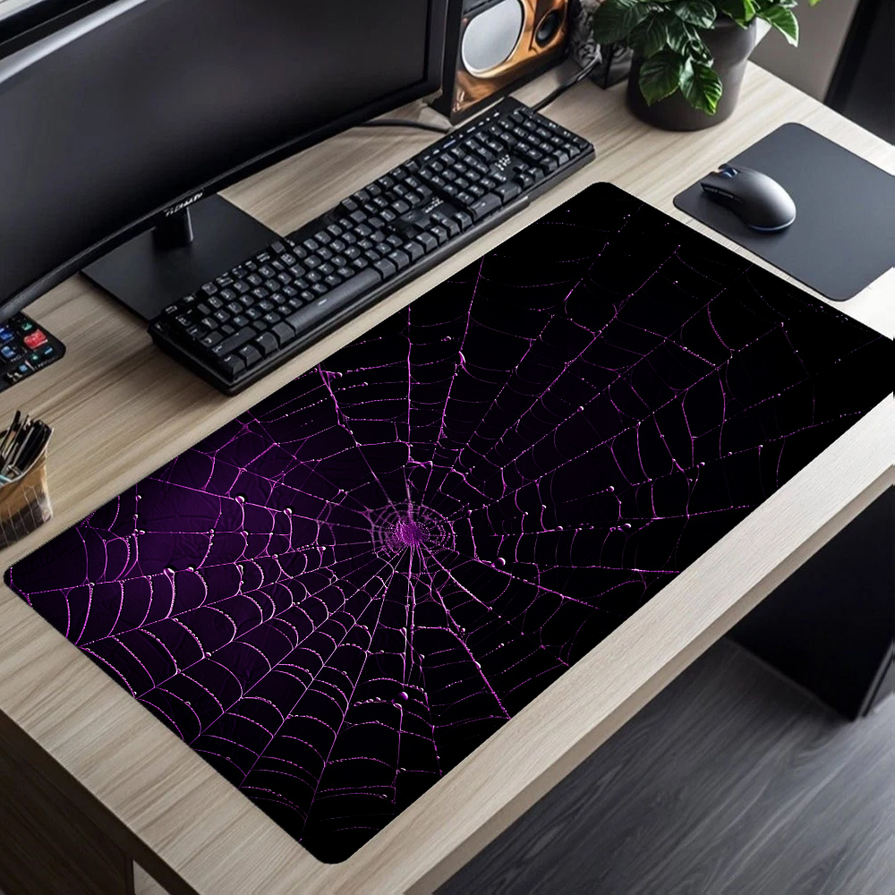 Desk Setup Black And White - Abstraktes Schwarz-Weißes Mauspad XXL Große Gaming-Schreibtischunterlage