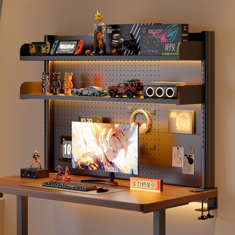 Desk Setup Study - Klemmbarer Schreibtisch-Organizer mit Lochplatte, verstellbar, 2/3