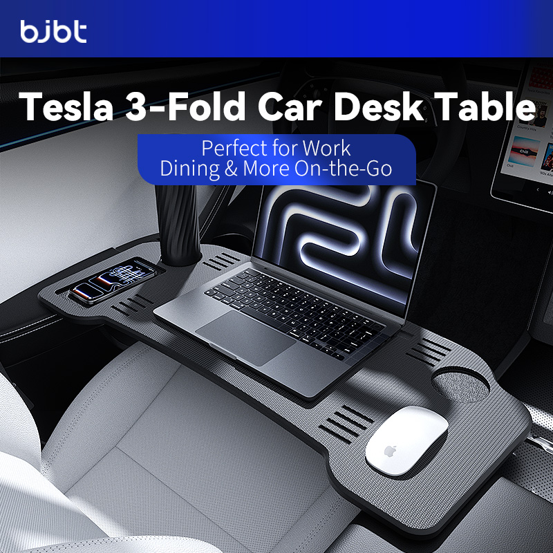 Desk Setup Notebook - BJBT Faltbarer Auto-Laptop-Tisch, verbesserte Ablage für