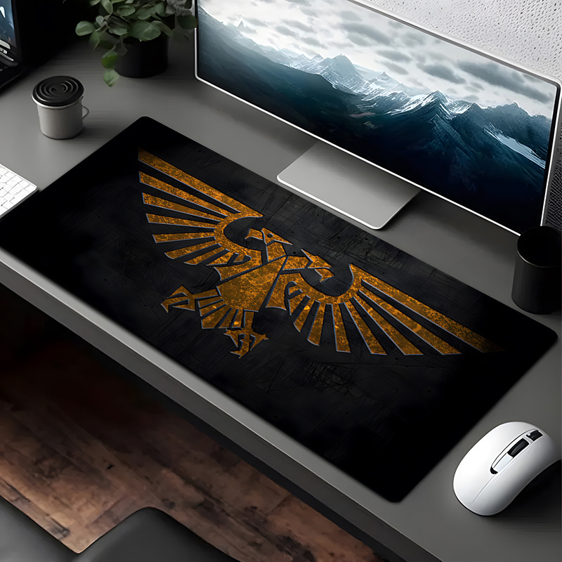 Desk Setup Pc And Laptop - Komfortables Gaming-Mauspad Langlebige Schreibtischunterlage Stoffoberfläche Naturkautschuk-Basis