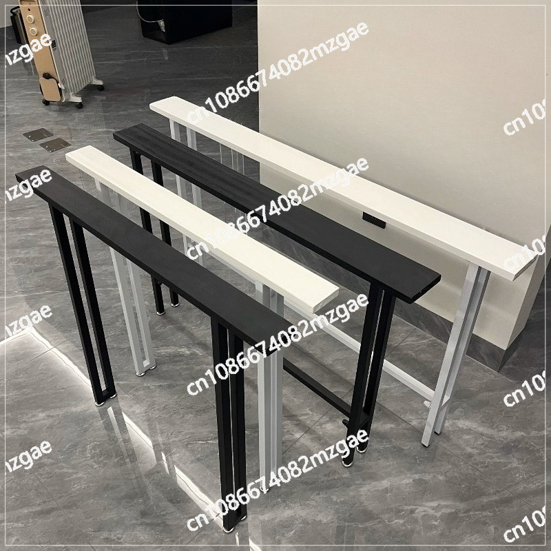 Desk Setup Wood - 8 cm ultradünnes Sofa-Regal aus massivem