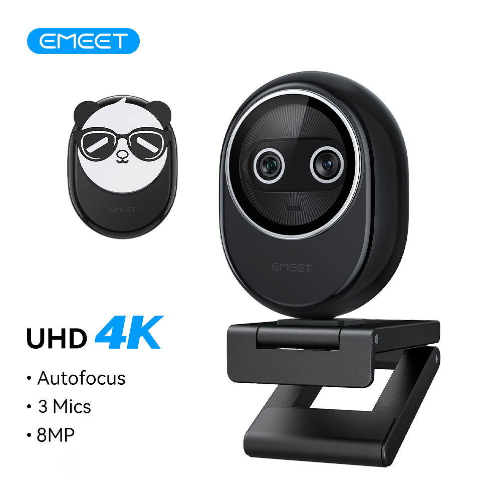 Desk Setup Streaming - Webcam 4K EMEET Dual-Kamera KI-gestützte 4K-Kamera