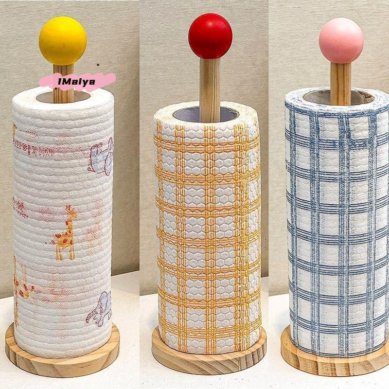 Desk Setup Wood - M-Wood Toilettenpapierhalter Freistehend Rutschfest Serviettenablage Langlebiges