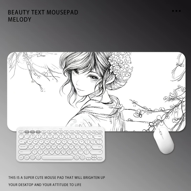 Schwarz-Weiß Manga-Mädchen Mau – Desk Setup Black And White Bewertung und Preis