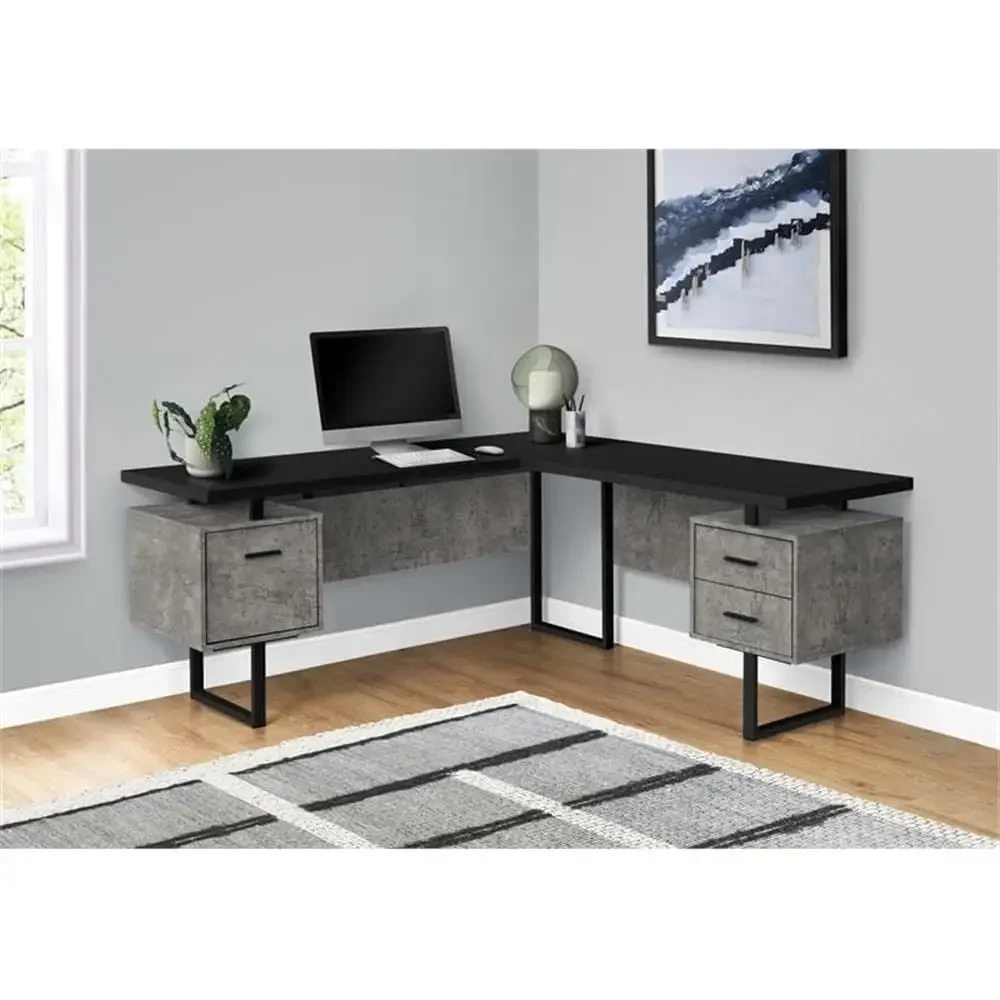 L-förmiger 70-Zoll-Computertis – Desk Setup In Office Bewertung und Preis