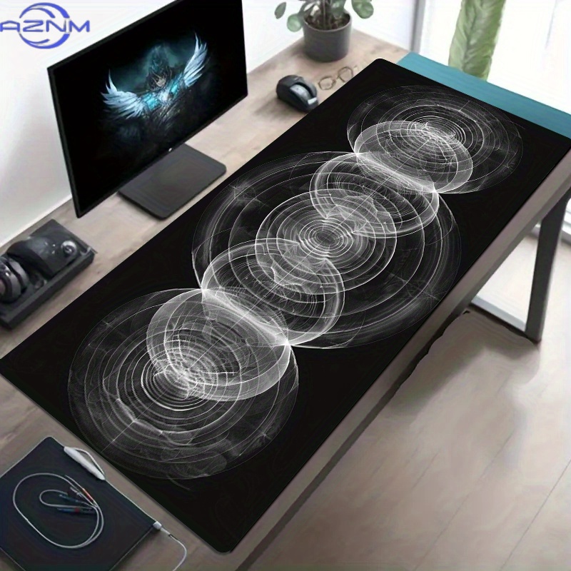 Großes Schwarz-Weißes Spiralmu – Desk Setup Black And White Bewertung und Preis