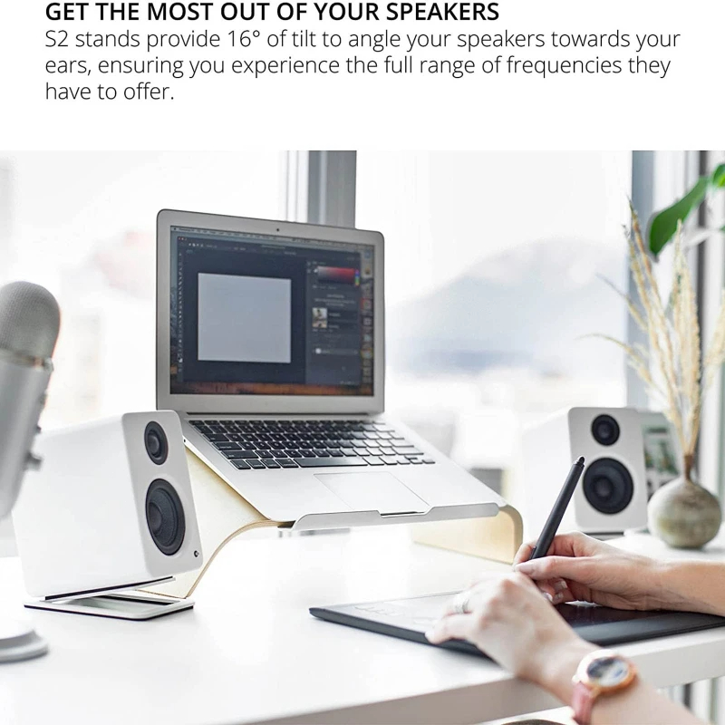 Xnyocn Desktop-Lautsprecherstä – Speaker Desk Setup Bewertung und Preis