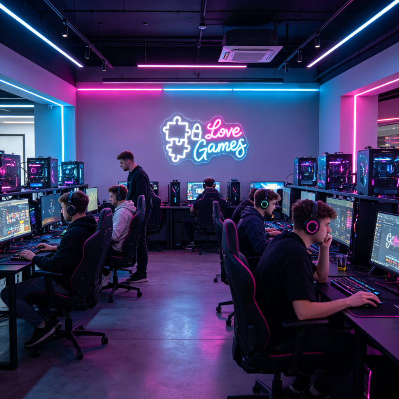 Love Games Neon-Schild LED Gam – Desk Setup Videos Bewertung und Preis