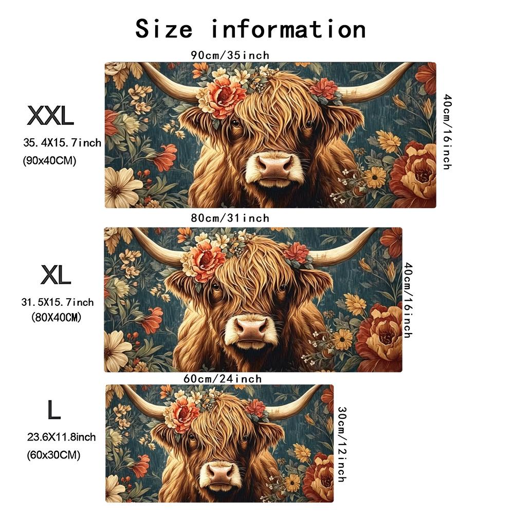 Vintage Highland Cow Floral Ga – Desk Setup Pc And Laptop Bewertung und Preis
