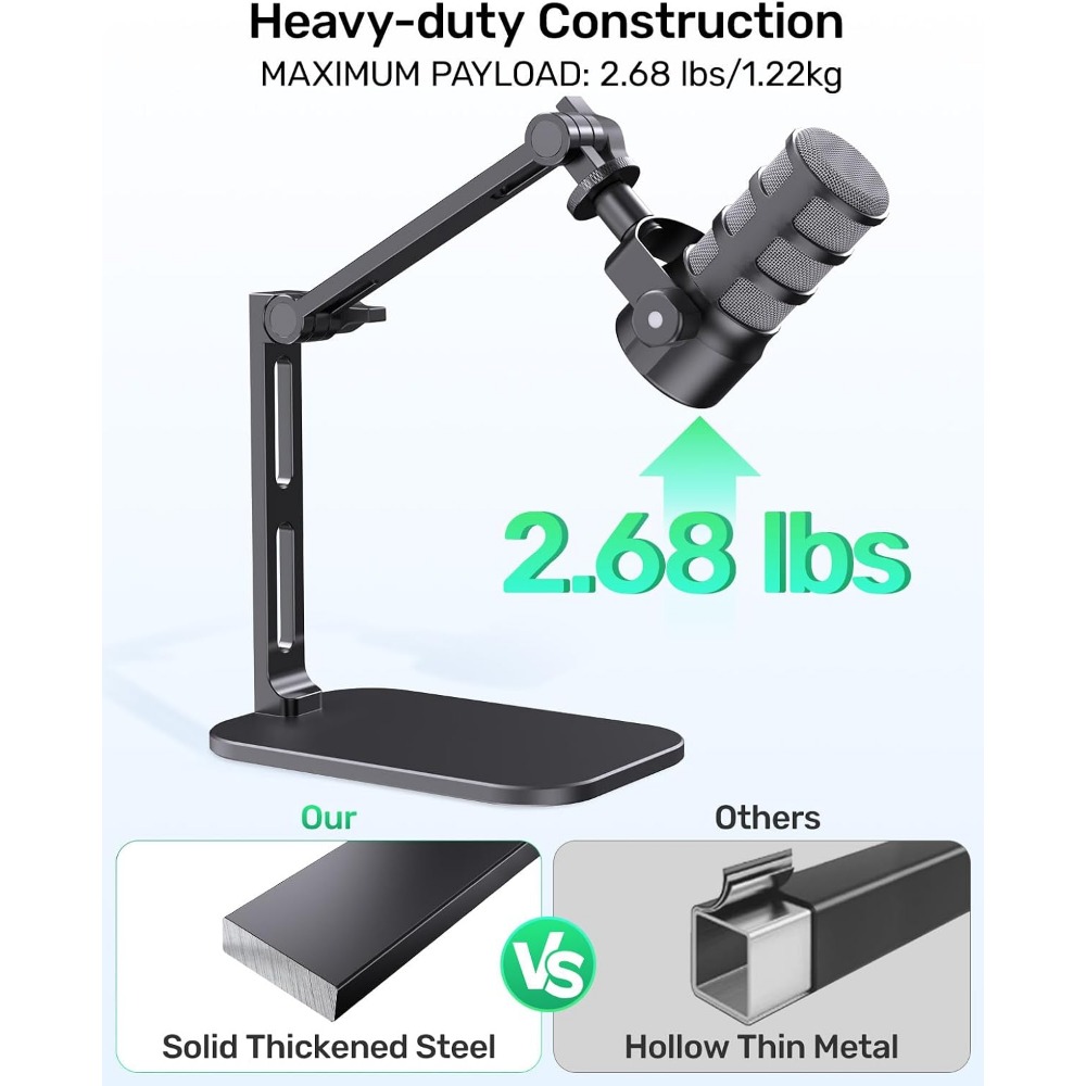 Robuster Tischmikrofonständer, – Desk Setup Streaming Bewertung und Preis