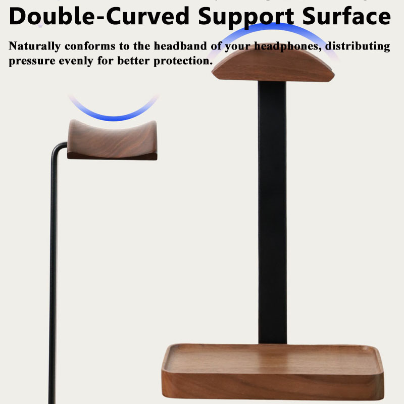 Kopfhörerständer aus massivem  – Desk Setup Wood Bewertung und Preis