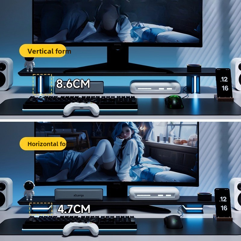 RGB-Monitorständer, ergonomisc – Desk Setup With Laptop And Monitor Bewertung und Preis