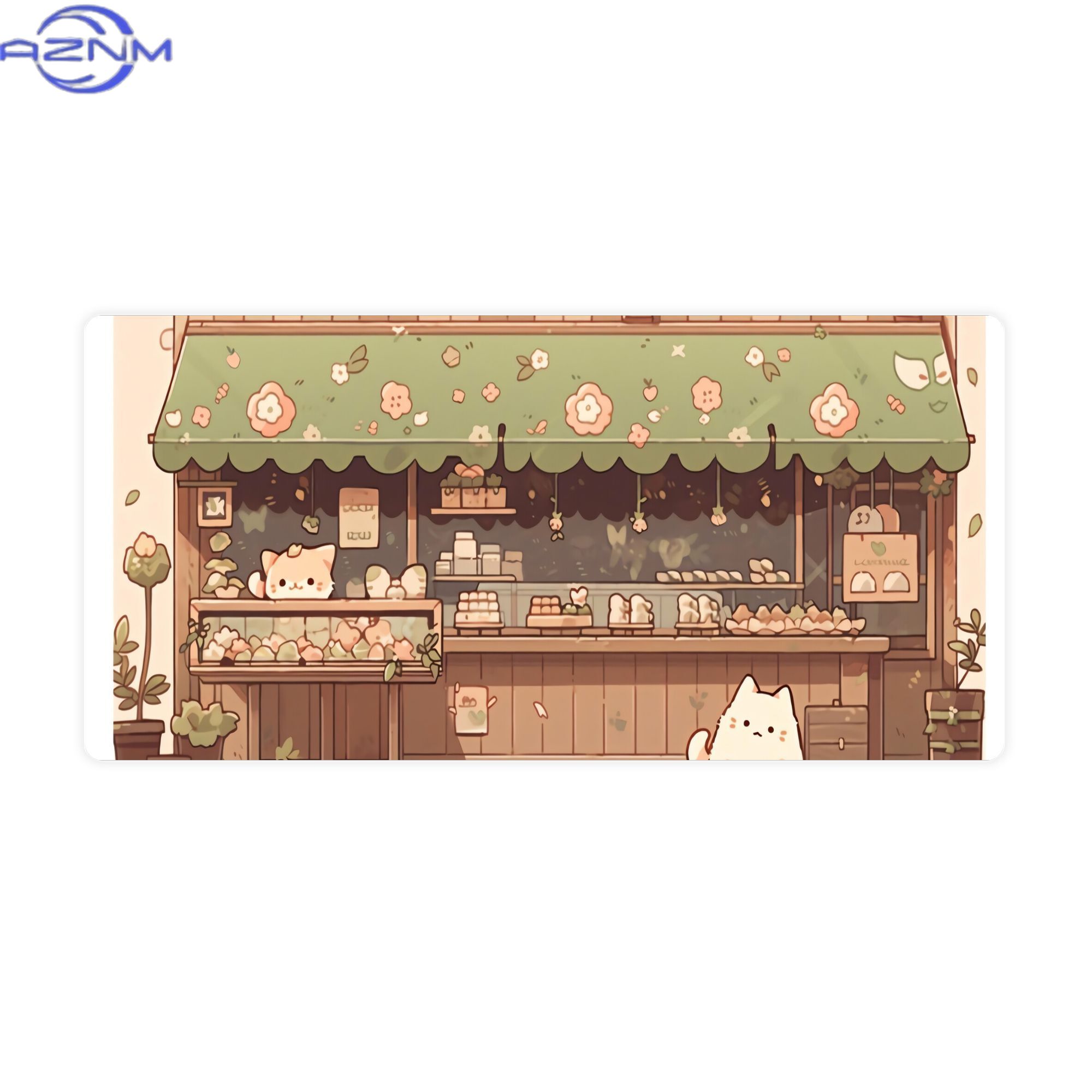 Cat Bakery Aesthetic Green Sho – Desk Setup Streaming Bewertung und Preis
