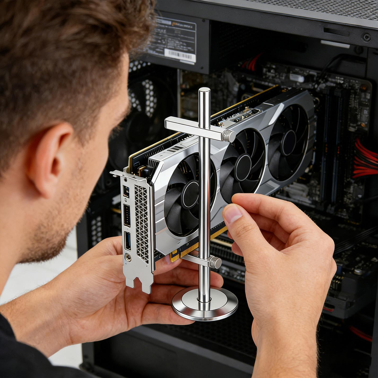 GPU-Stützhalterung mit magneti – Desk Setup Videos Bewertung und Preis