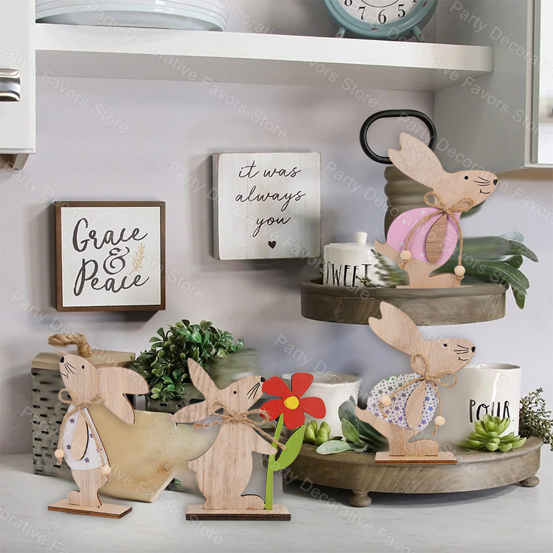 Ostern-Kaninchen-Ornament aus  – Desk Setup Wood Bewertung und Preis