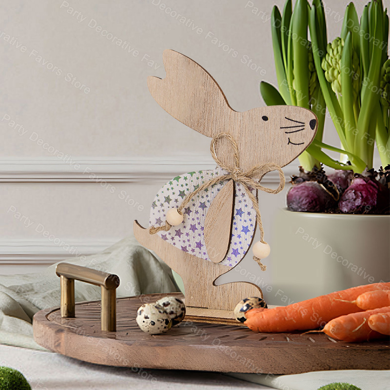 Ostern-Kaninchen-Ornament aus  – Desk Setup Wood Bewertung und Preis