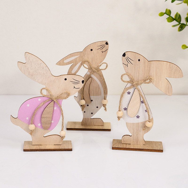 Ostern-Kaninchen-Ornament aus  – Desk Setup Wood Bewertung und Preis