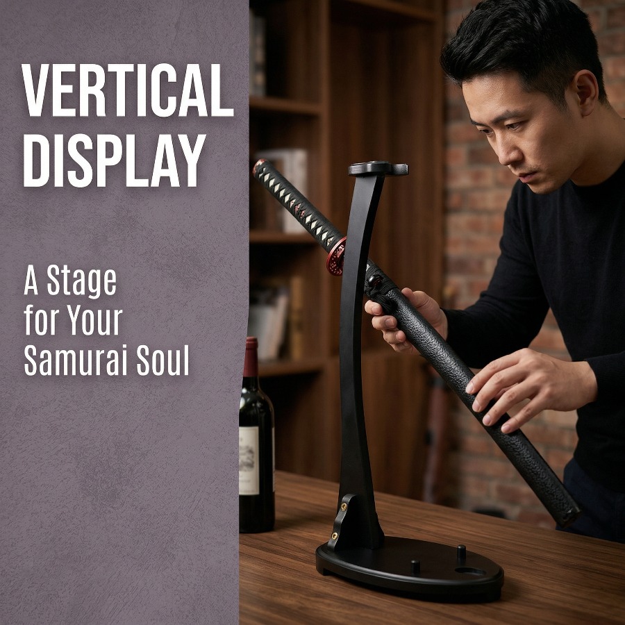 Vertikaler Katana-Ständer, Sch – Desk Setup Wood Bewertung und Preis