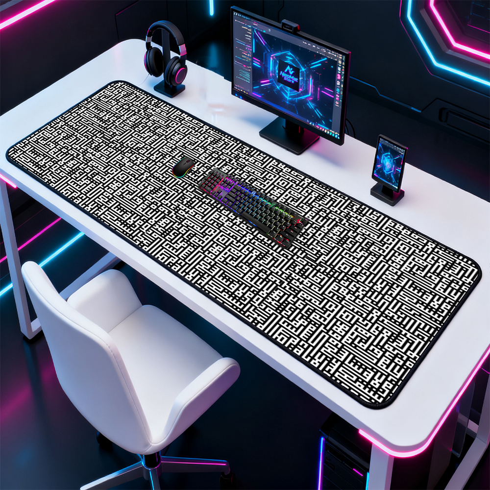 Geometrische Schreibtischunter – Desk Setup Black And White Bewertung und Preis