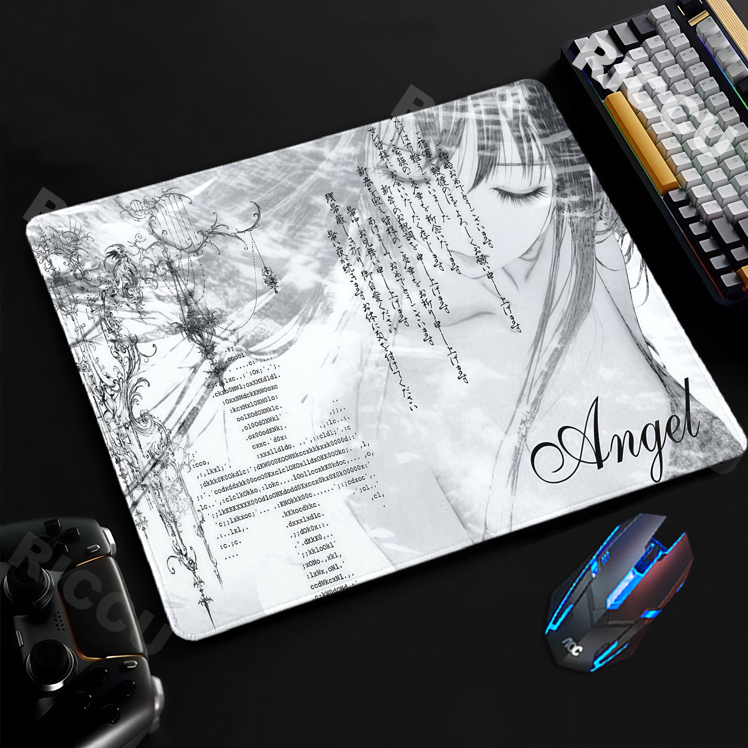 Anime Ästhetik Schwarz-Weiß Ma – Desk Setup Black And White Bewertung und Preis