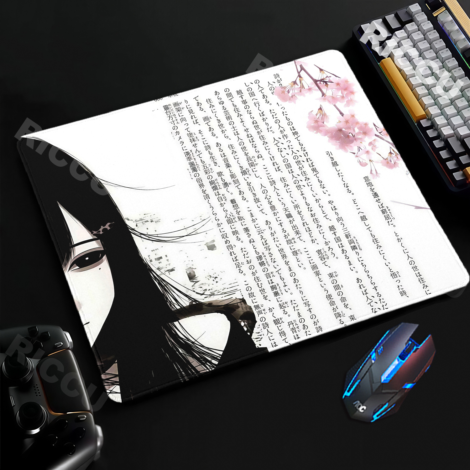 Anime Ästhetik Schwarz-Weiß Ma – Desk Setup Black And White Bewertung und Preis