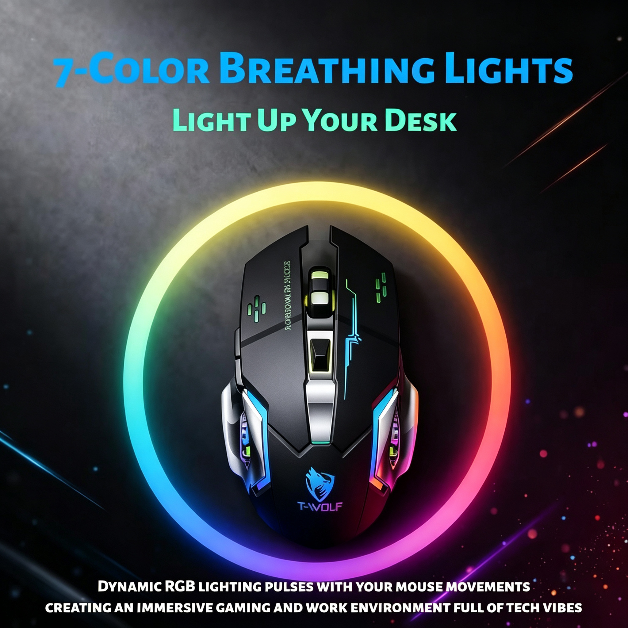 RGB Wireless Gaming-Maus – T-W – Desk Setup For Productivity Bewertung und Preis